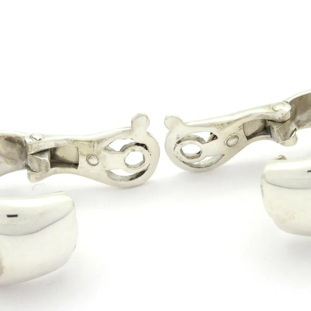 Hermès Selle Clip On Earrings Silver Gold